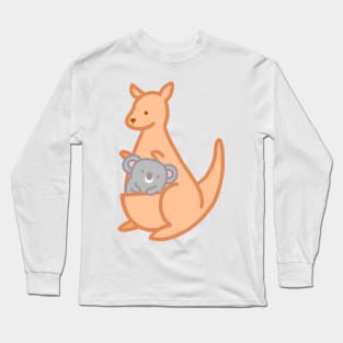 Cute Australian Kangaroo Koala Long Sleeve T-Shirt